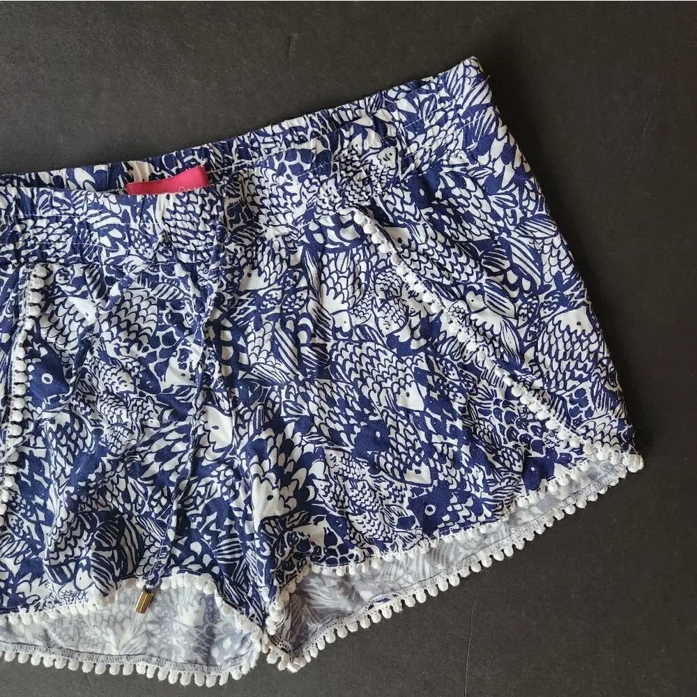 Lilly Pulitzer Blue Rayon Soft Shorts